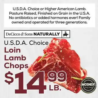 DeCicco & Sons Loin Lamb Chops offer