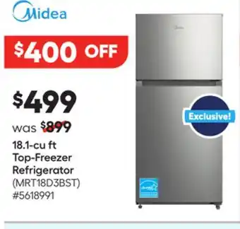 Lowe's 18.1-cu ft Top-Freezer Refrigerator offer