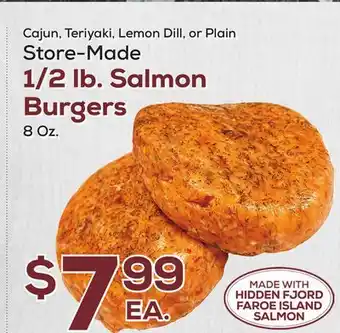 DeCicco & Sons 1/2 lb. Salmon Burgers offer