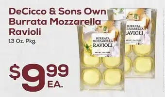 DeCicco & Sons DeCicco & Sons Own Burrata Mozzarella Ravioli offer