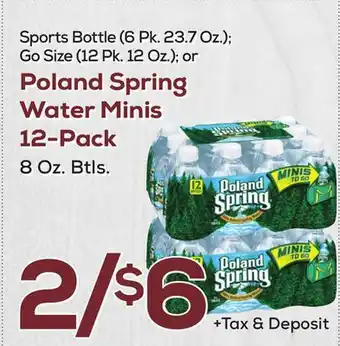 DeCicco & Sons Poland Spring Water Minis 12-Pack 8 Oz. Btls offer