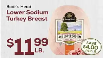 DeCicco & Sons Boar's Head Lower Sodium Turkey Breast offer