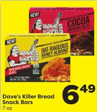 Weis Markets Dave's Killer Bread Snack Bars offer