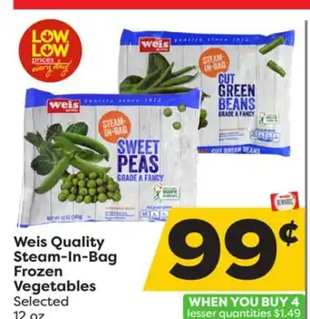 Weis Markets Weis Quality Steam-In-Bag Frozen Vegetables offer