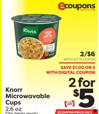 Weis Markets Knorr Microwavable Cups offer