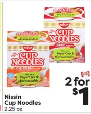 Weis Markets Nissin Cup Noodles offer
