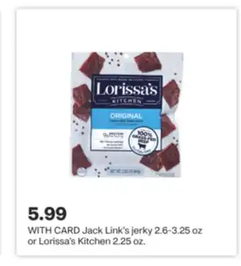 CVS Jack Link's jerky 2.6-3.25 oz or Lorissa's Kitchen 2.25 oz offer