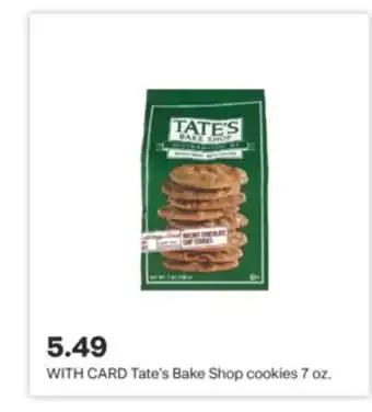 CVS Tate's Bake Shop cookies 7 oz offer