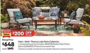 Lowe's Thomas Lake Patio Collection offer