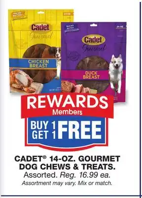 Blain's Farm & Fleet CADET 14-oz. Gourmet dog chews & treats offer