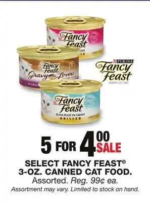 Blain's Farm & Fleet SELECT FANCY FEAST 3-OZ. CANNED CAT FOOD offer