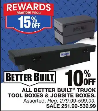 Blain's Farm & Fleet ALL BETTER BUILT TRUCK TOOL BOXES & JOBSITE BOXES offer