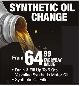 Blain's Farm & Fleet Synthetic Oil Change offer