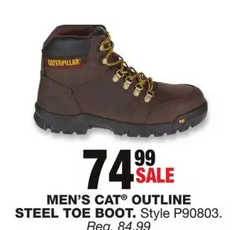 Blain's Farm & Fleet MEN'S CAT OUTLINE STEEL TOE BOOT offer