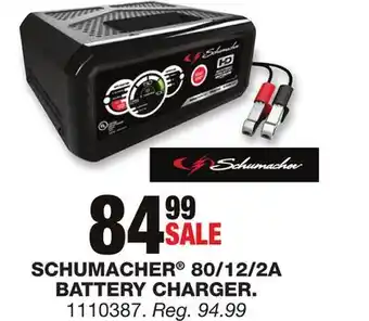 Blain's Farm & Fleet SCHUMACHER 80/12/2A BATTERY CHARGER offer