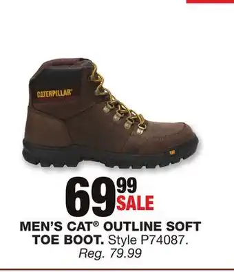 Blain's Farm & Fleet MEN'S CAT OUTLINE SOFT TOE BOOT offer