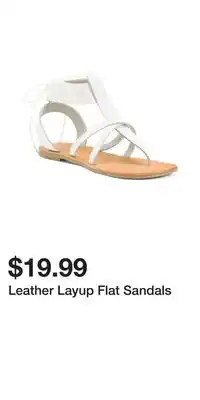 TJ Maxx Leather Layup Flat Sandals offer