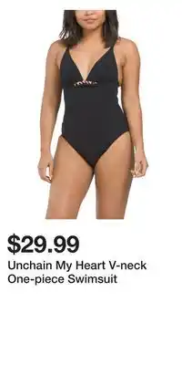 TJ Maxx Unchain My Heart V-neck One-piece Swimsuit offer