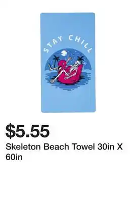 Five Below Skeleton Beach Towel 30in X 60in offer