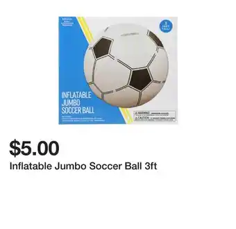 Five Below Inflatable Jumbo Soccer Ball 3ft offer