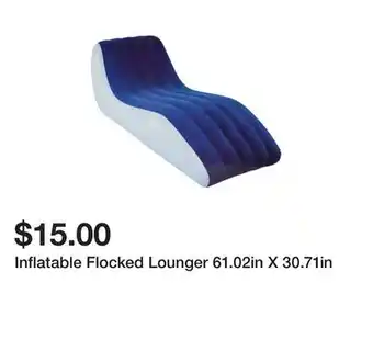 Five Below Inflatable Flocked Lounger 61.02in X 30.71in offer