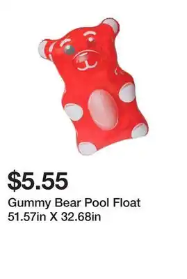 Five Below Gummy Bear Pool Float 51.57in X 32.68in offer