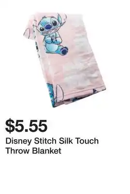 Five Below Disney Stitch Silk Touch Throw Blanket offer