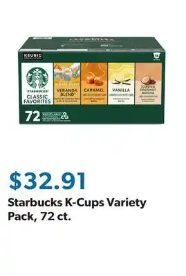 Sam's Club Starbucks K-Cups Variety Pack, 72 ct offer