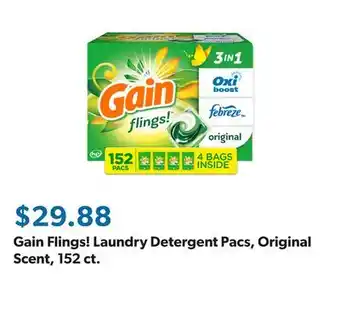 Sam's Club Gain Flings! Laundry Detergent Pacs, Original Scent, 152 ct offer