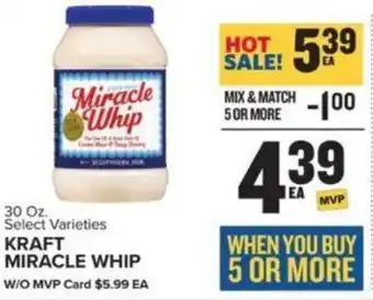 Food Lion KRAFT MIRACLE WHIP offer