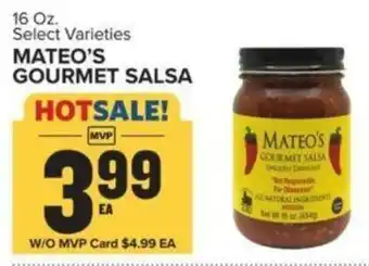 Food Lion MATEO'S GOURMET SALSA offer