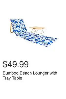 Costco Bumboo Beach Lounger with Tray Table offer