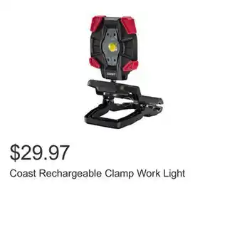 Costco Coast Rechargeable Clamp Work Light offer