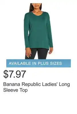 Costco Banana Republic Ladies' Long Sleeve Top offer