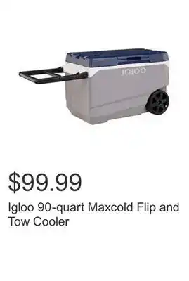 Costco Igloo 90-quart Maxcold Flip and Tow Cooler offer