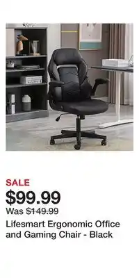 BJ’s Lifesmart Ergonomic Office and Gaming Chair - Black offer