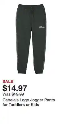 Cabela's Cabela's Logo Jogger Pants for Toddlers or Kids offer