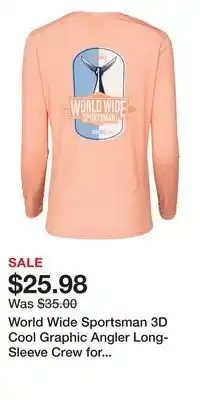 Cabela's World Wide Sportsman 3D Cool Graphic Angler Long-Sleeve Crew for Ladies offer