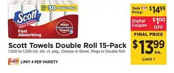 ShopRite Towels Double Roll 15-Pack offer