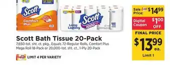 ShopRite Bath Tissue 20-Pack offer