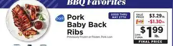 ShopRite Pork Baby Back Ribs offer