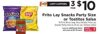 ShopRite Snacks Party Size or Salsa offer