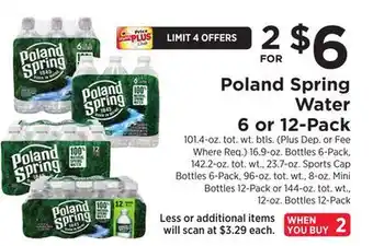 ShopRite Water 6 or 12-Pack offer