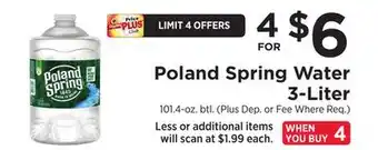 ShopRite Water 3-Liter offer