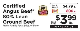 ShopRite 80% Lean Ground Beef offer