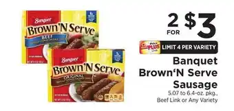 ShopRite Brown'N Serve Sausage offer