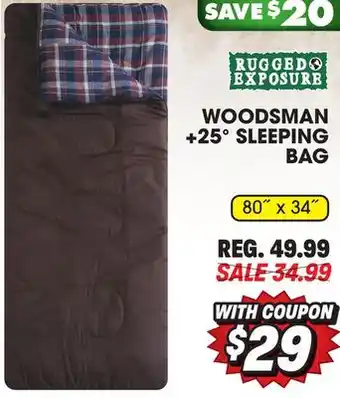 Big 5 Rugged Exposure Woodsman +25° Sleeping Bag offer
