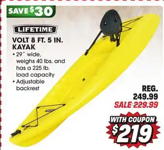 Big 5 Lifetime Volt 8'5 Kayak offer