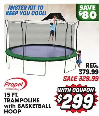 Big 5 Propel 15' Trampoline with Basketball Hoop offer