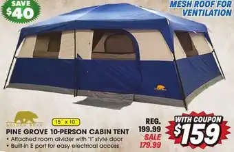 Big 5 Golden Bear Pine Grove 10-Person Cabin Tent offer